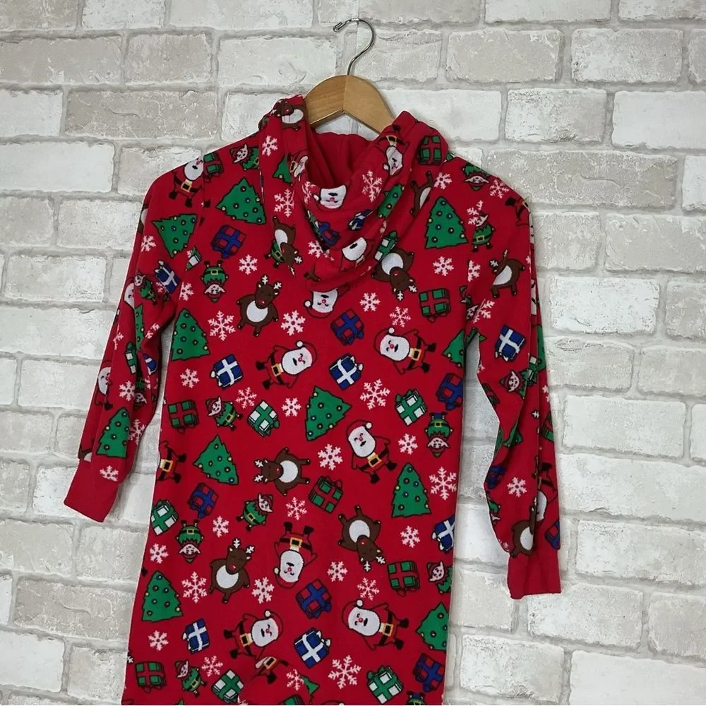 Kids Christmas The Children's Place Red Footie Pajamas Size 7/8